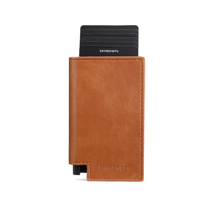 Shimengfu Vault Cardholder - TechTrendEssentials TechTrendEssentials Brown Shimengfu Vault Cardholder TechTrendEssentials